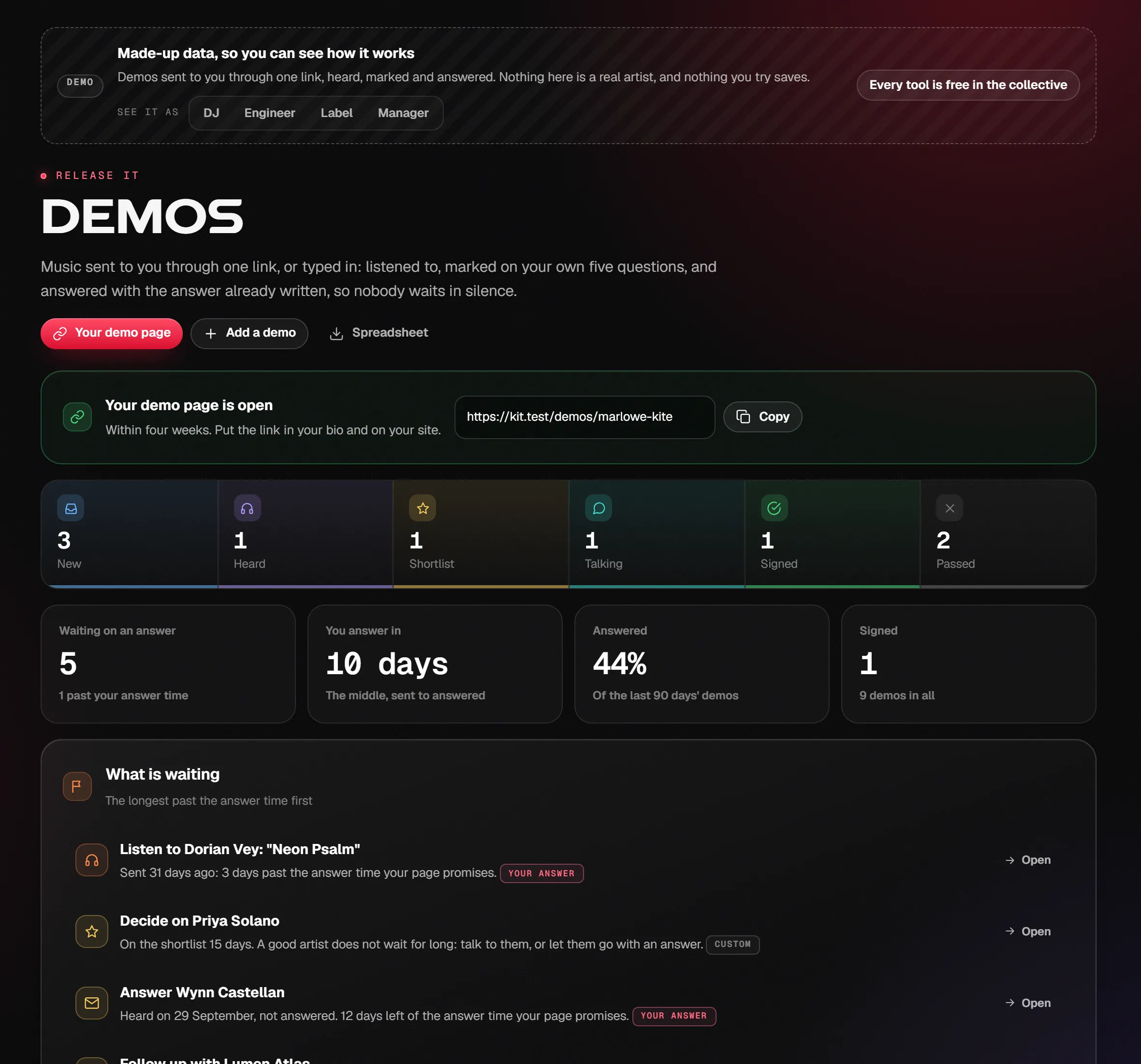 Demos on the demo